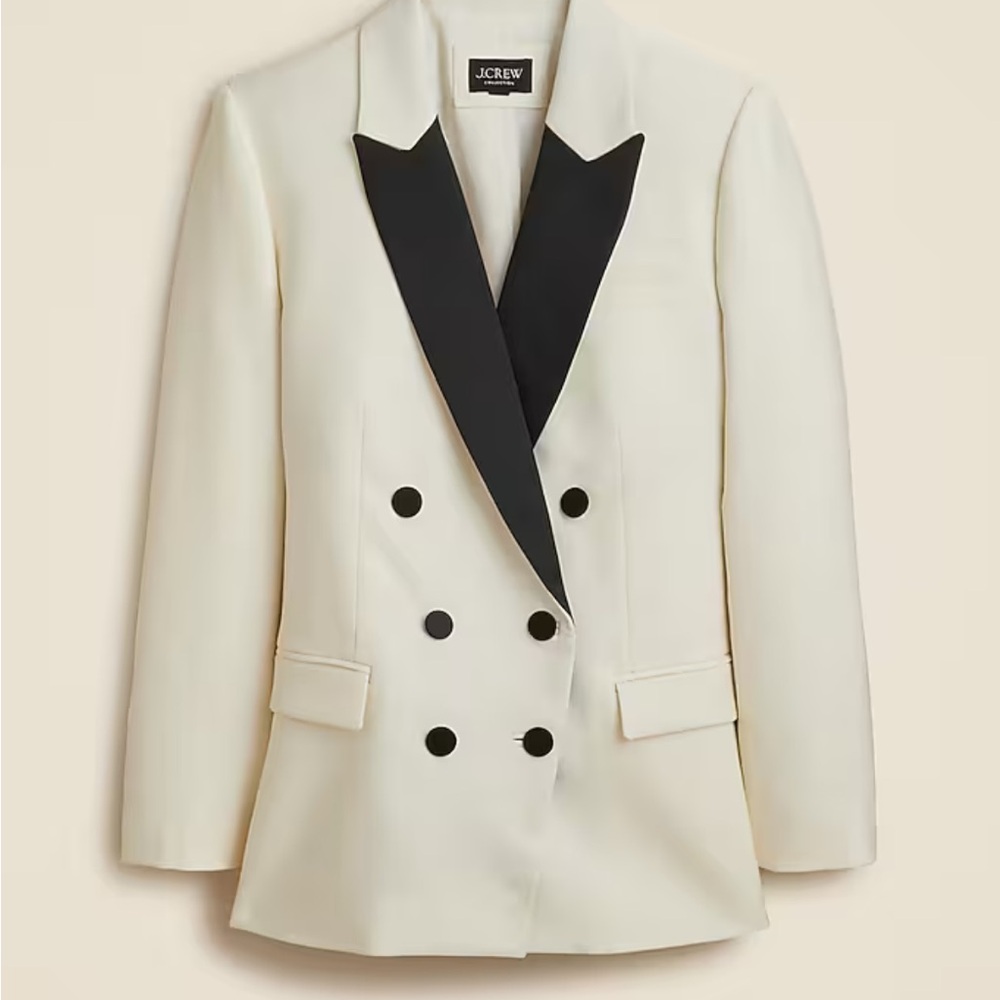 J. Crew Collection Women’s Cream and Black Blazer